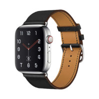 Кожаный ремешок Hermes New Leather для Apple Watch 38/40/41mm Black